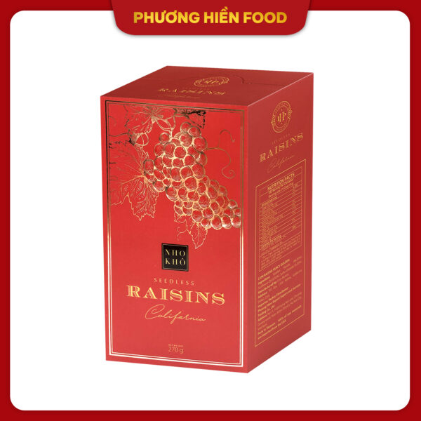 [Hộp Giấy] Nho Khô Vàng Raisins 270g